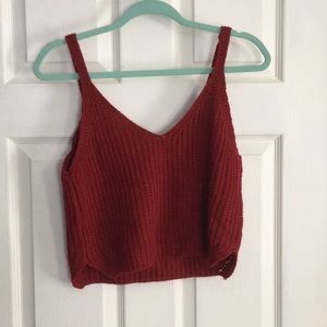 Knitted cropped top